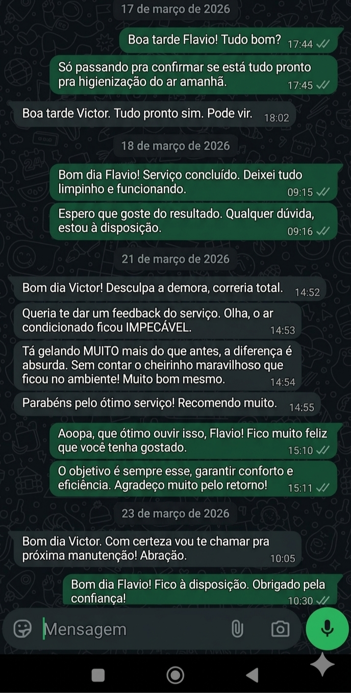 Feedback de cliente via WhatsApp