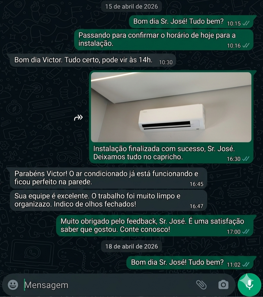 Feedback de cliente via WhatsApp